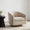 Modern Swivel Accent Chair with Soft Fabric Upholstery