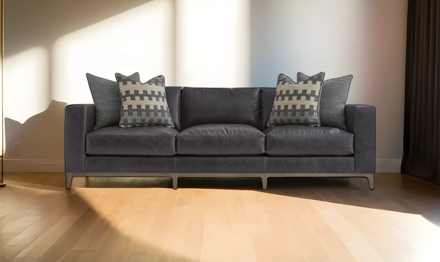 3 Seater Sofa with Track Arm in Soft Fabric
