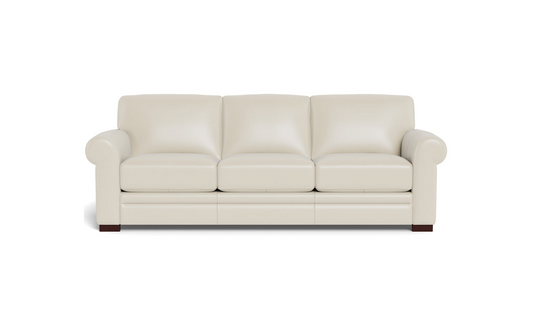 3-Seater Sofa in Waxy Pull-Up Leather with Classic Design