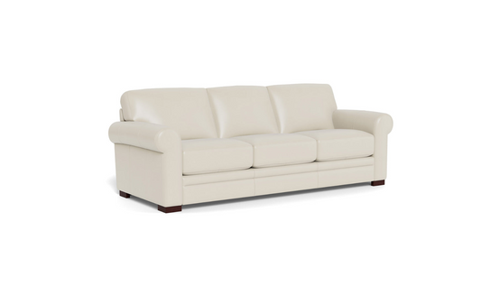 3-Seater Sofa in Waxy Pull-Up Leather with Classic Design
