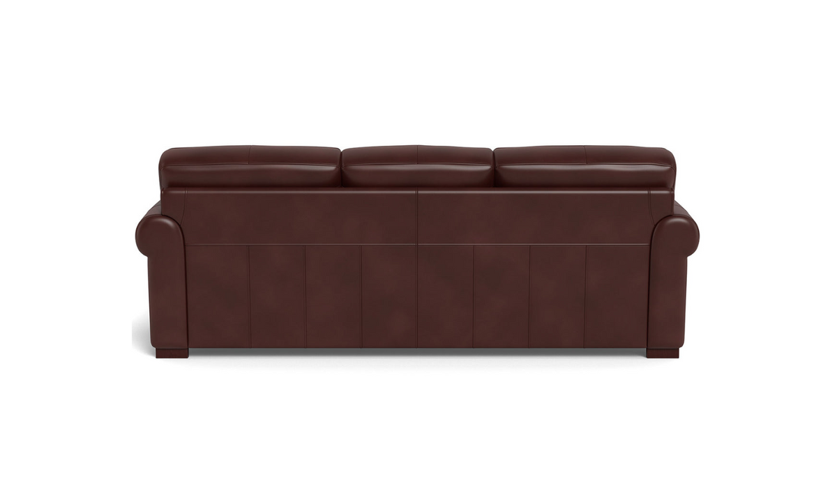3-Seater Sofa in Waxy Pull-Up Leather with Classic Design