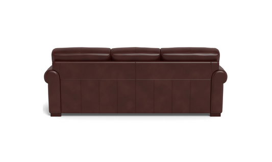 3-Seater Sofa in Waxy Pull-Up Leather with Classic Design