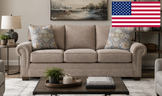 Artisan Sofa in Soft Fabric with Elegant Detailing