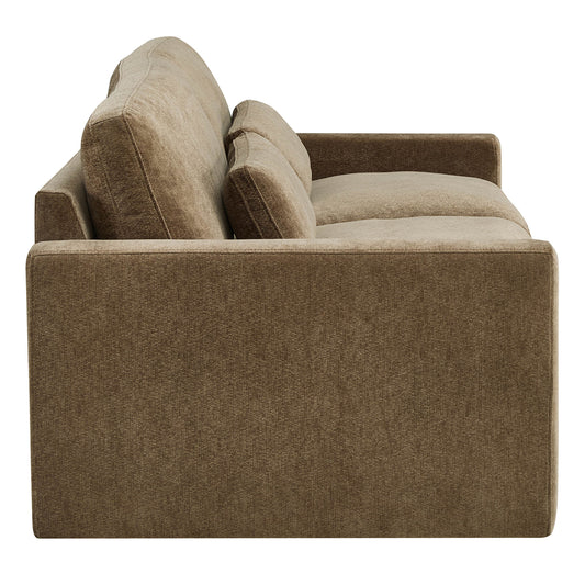 2-Seat Modular Sofa in Performance Fabric with Curved Arms