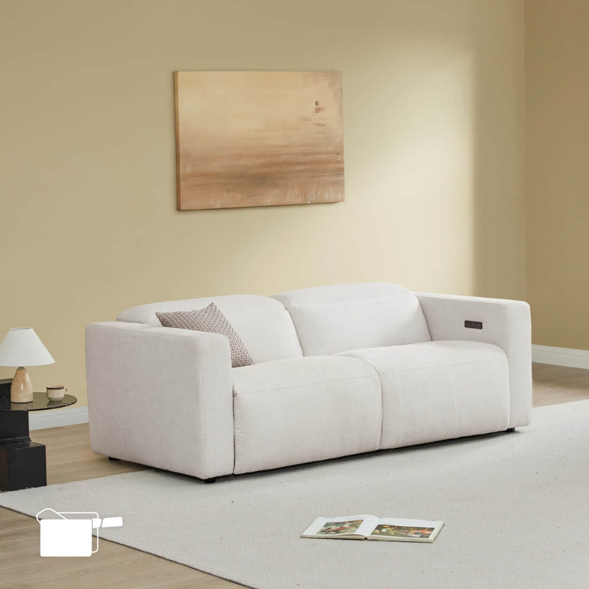 2-Seat Wall-Hugger Reclining Sofa with Power Headrest