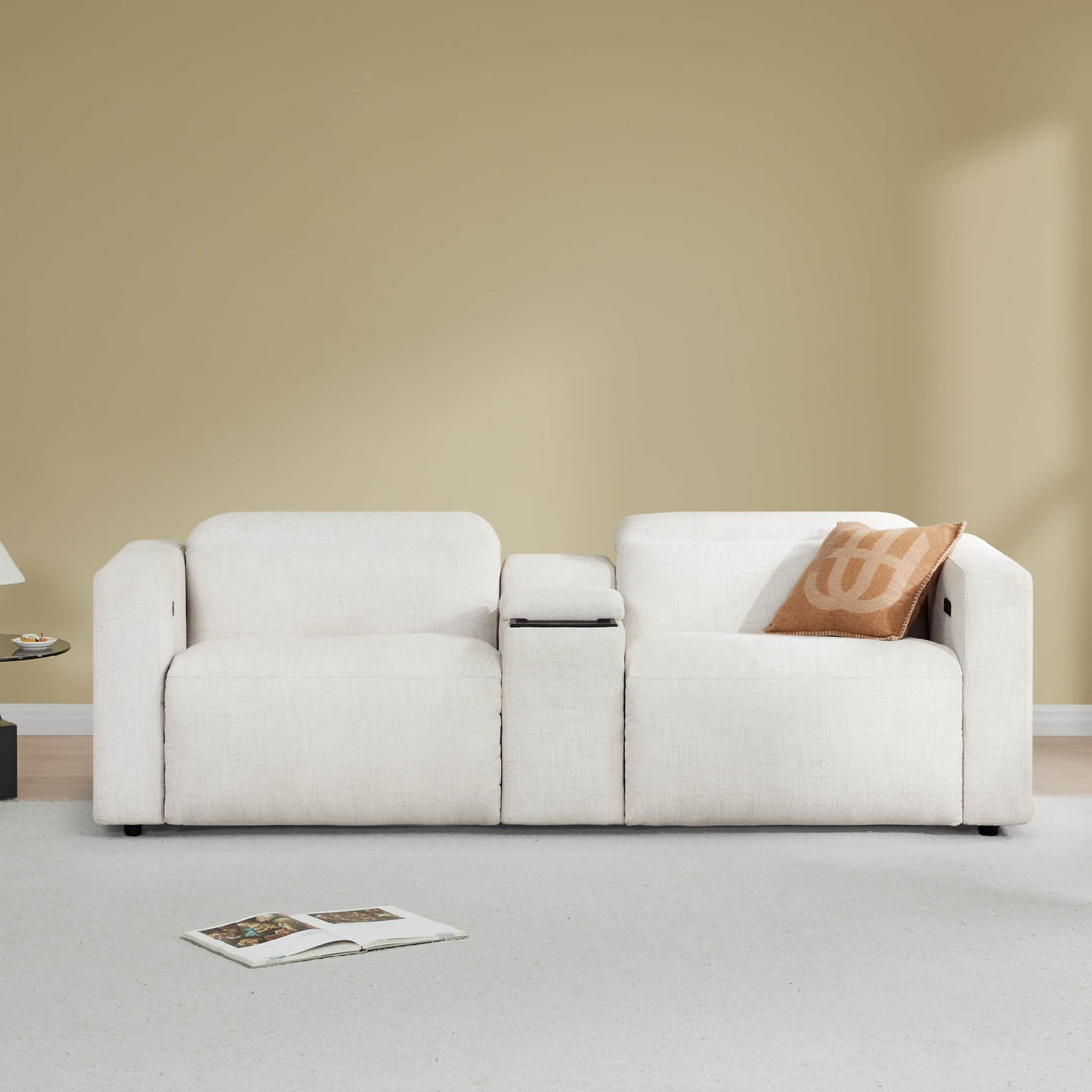 2-Seat Wall-Hugger Reclining Sofa with Power Headrest