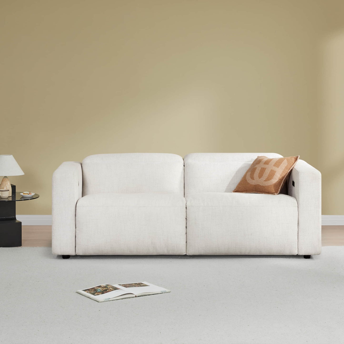 2-Seat Wall-Hugger Reclining Sofa with Power Headrest