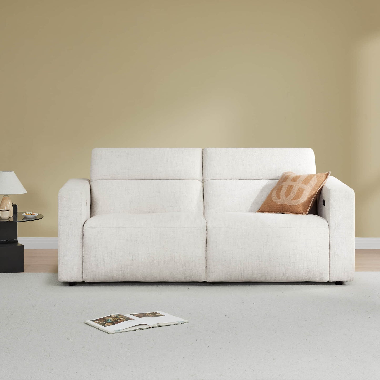 2-Seat Wall-Hugger Reclining Sofa with Power Headrest