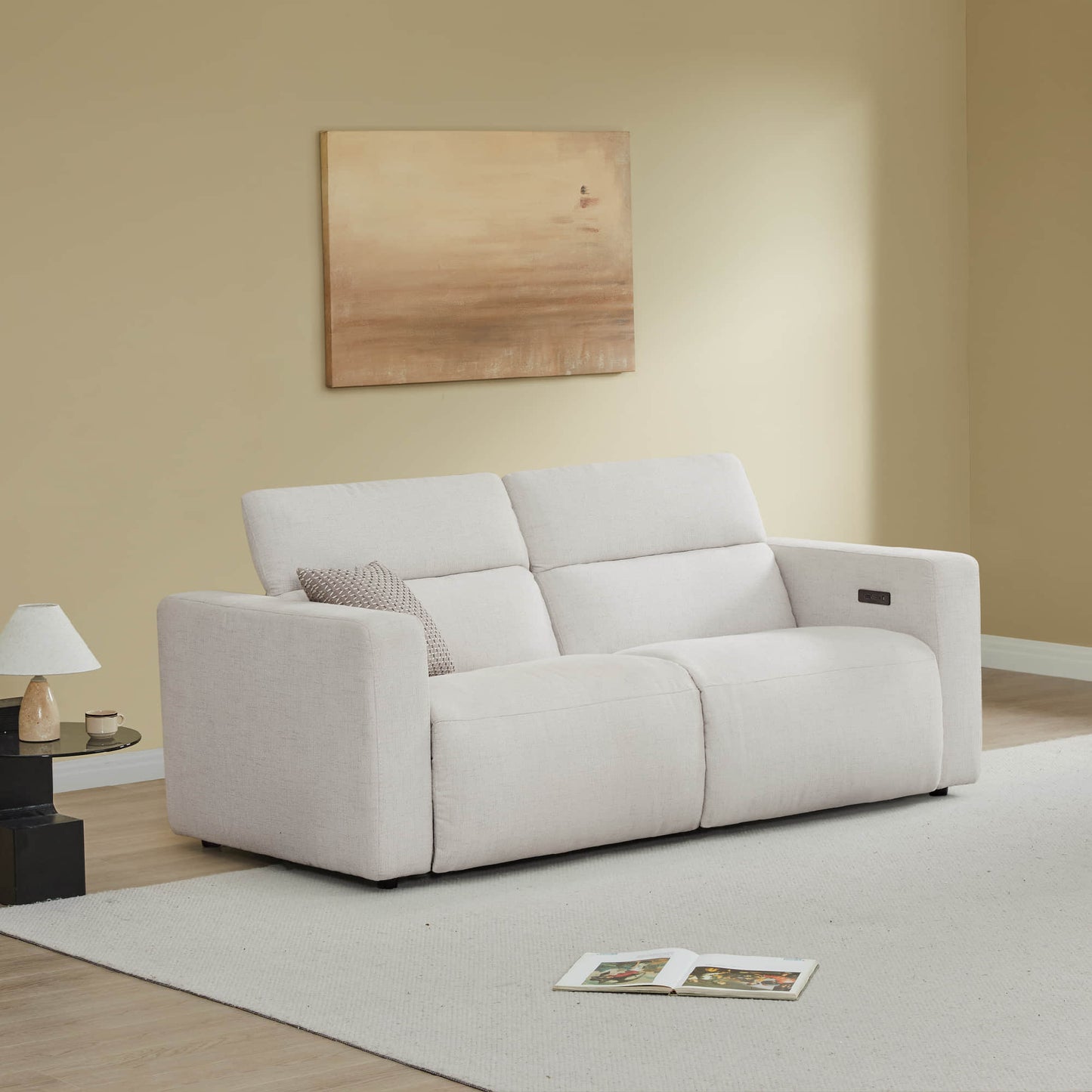 2-Seat Wall-Hugger Reclining Sofa with Power Headrest