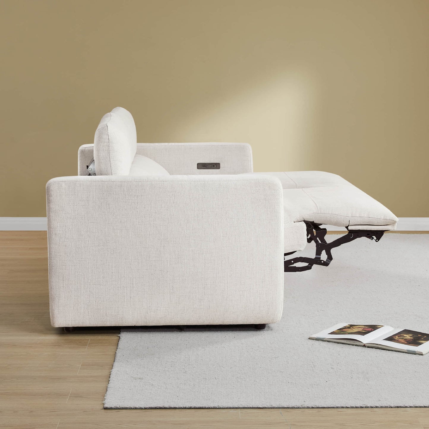 2-Seat Wall-Hugger Reclining Sofa with Power Headrest