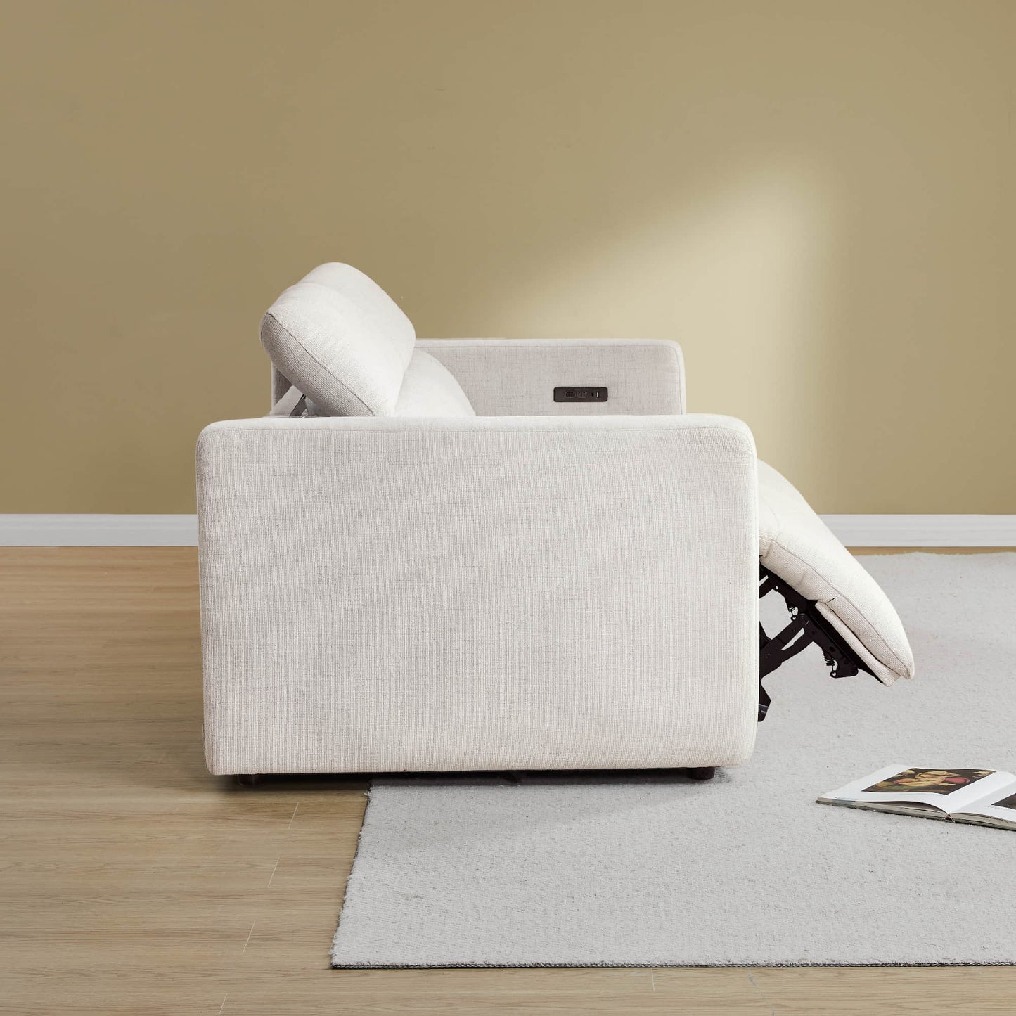 2-Seat Wall-Hugger Reclining Sofa with Power Headrest