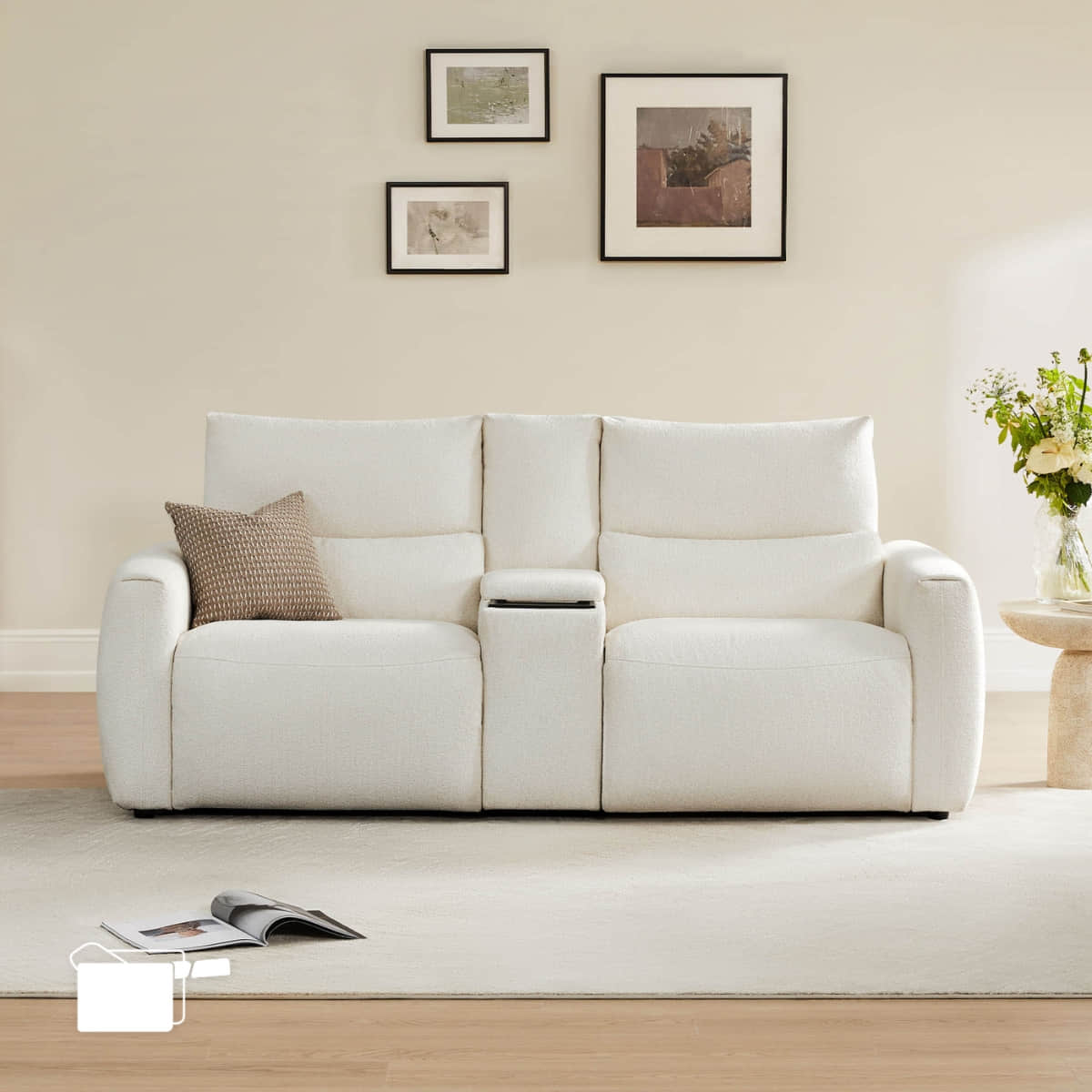 2-Seat Zero Gravity Reclining Sofa with Power Headrest