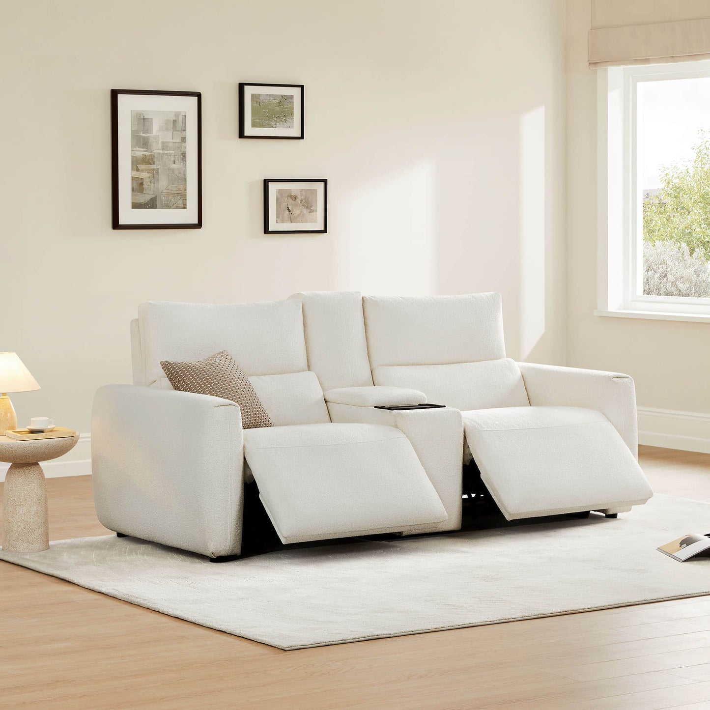 2-Seat Zero Gravity Reclining Sofa with Power Headrest