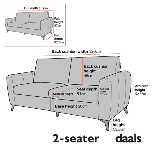2-Seater Sofa in Beige Woven Fabric with Chrome Legs