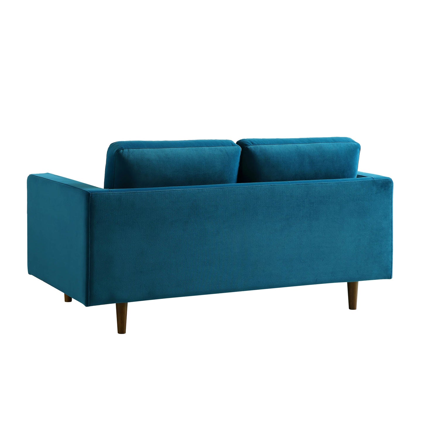 2-Seater Sofa in Teal Velvet with Elegant Curved Arms