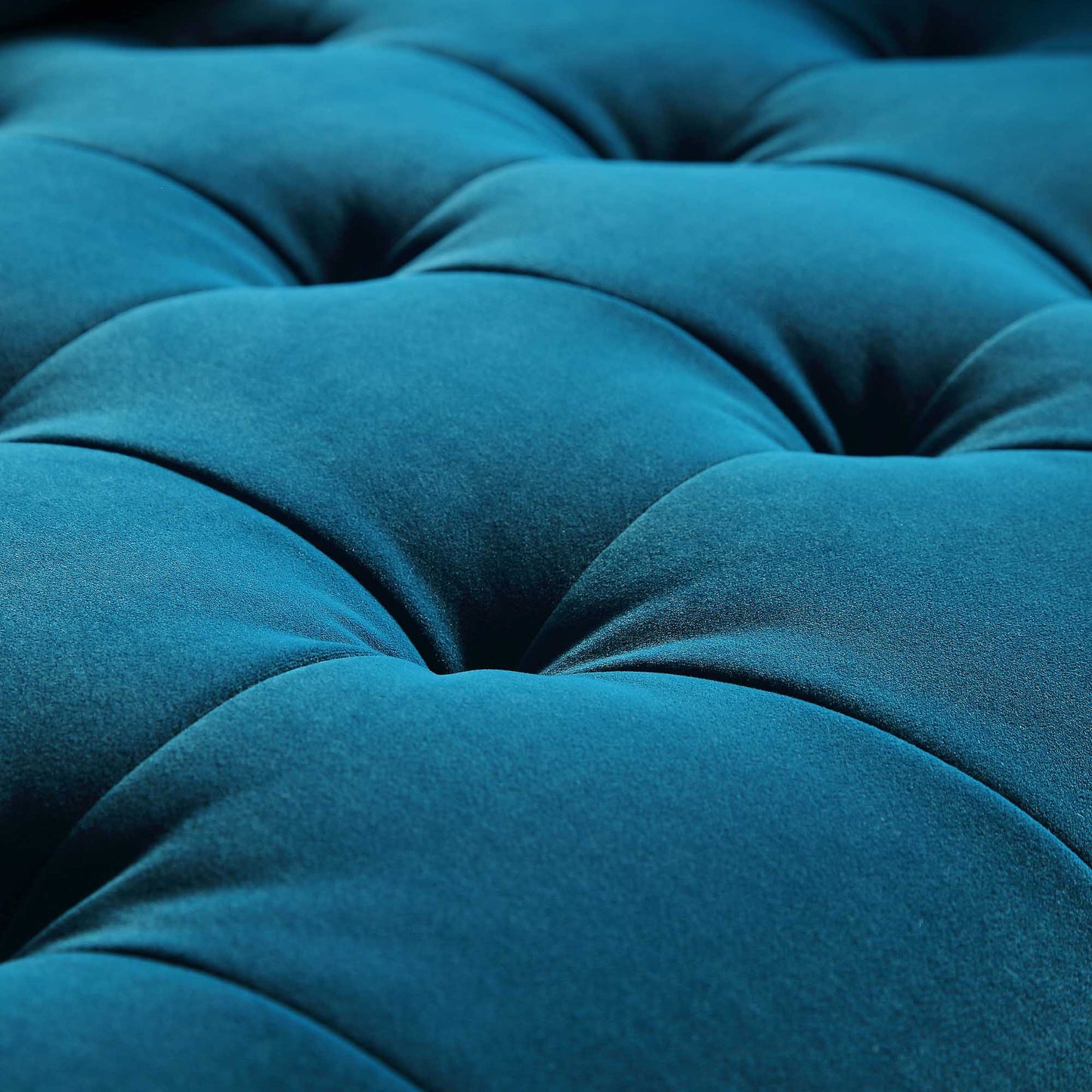 2-Seater Sofa in Teal Velvet with Elegant Curved Arms