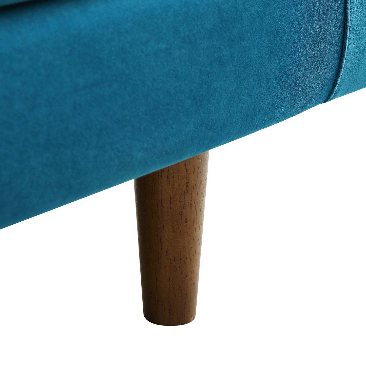 2-Seater Sofa in Teal Velvet with Elegant Curved Arms