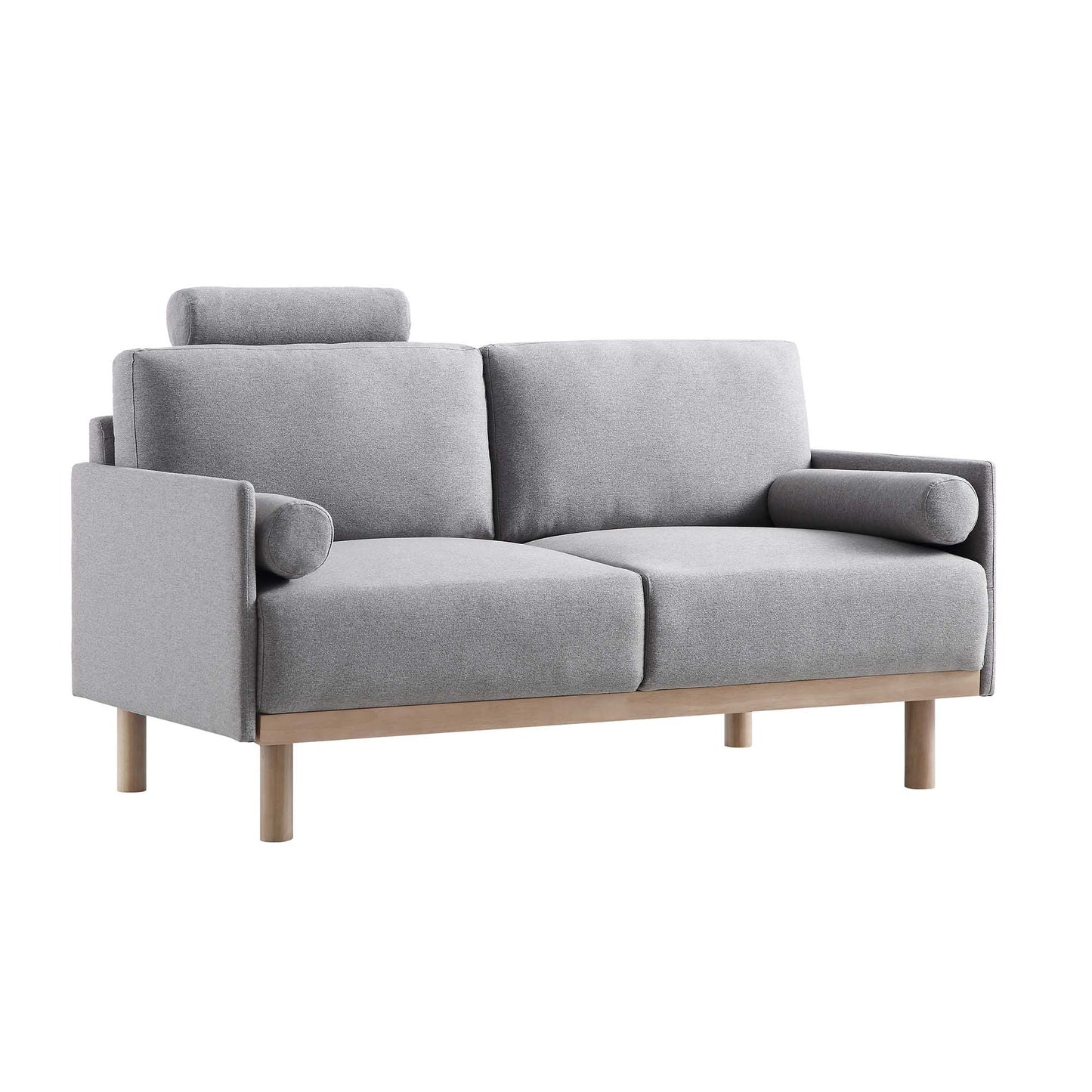 2-Seater Sofa in Timber Grey Marl Fabric