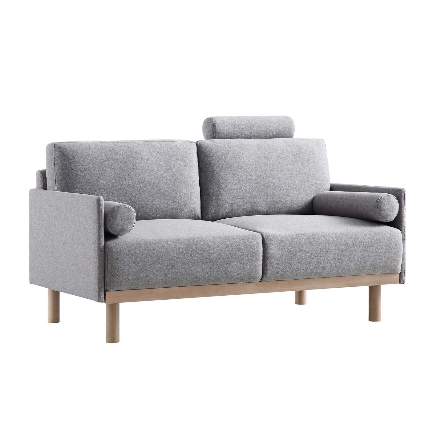 2-Seater Sofa in Timber Grey Marl Fabric