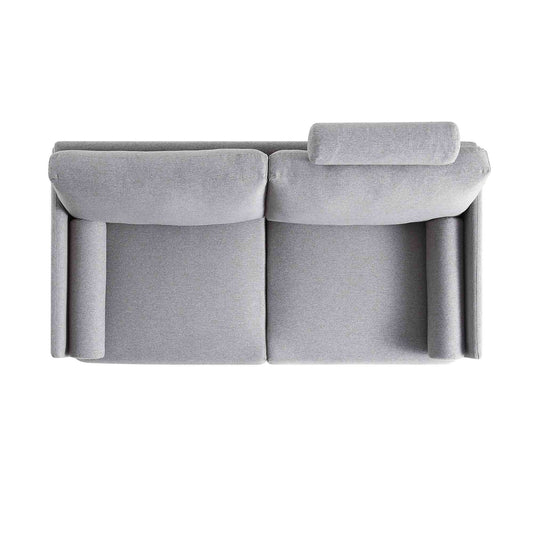 2-Seater Sofa in Timber Grey Marl Fabric