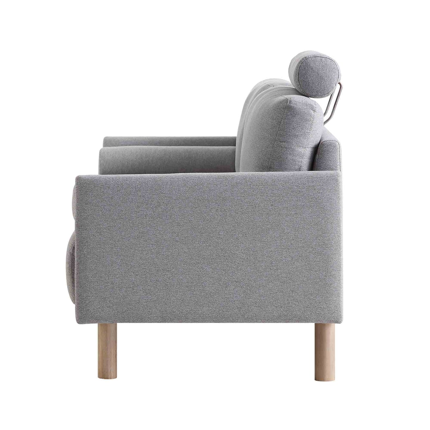 2-Seater Sofa in Timber Grey Marl Fabric