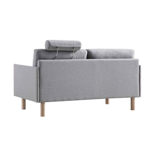 2-Seater Sofa in Timber Grey Marl Fabric