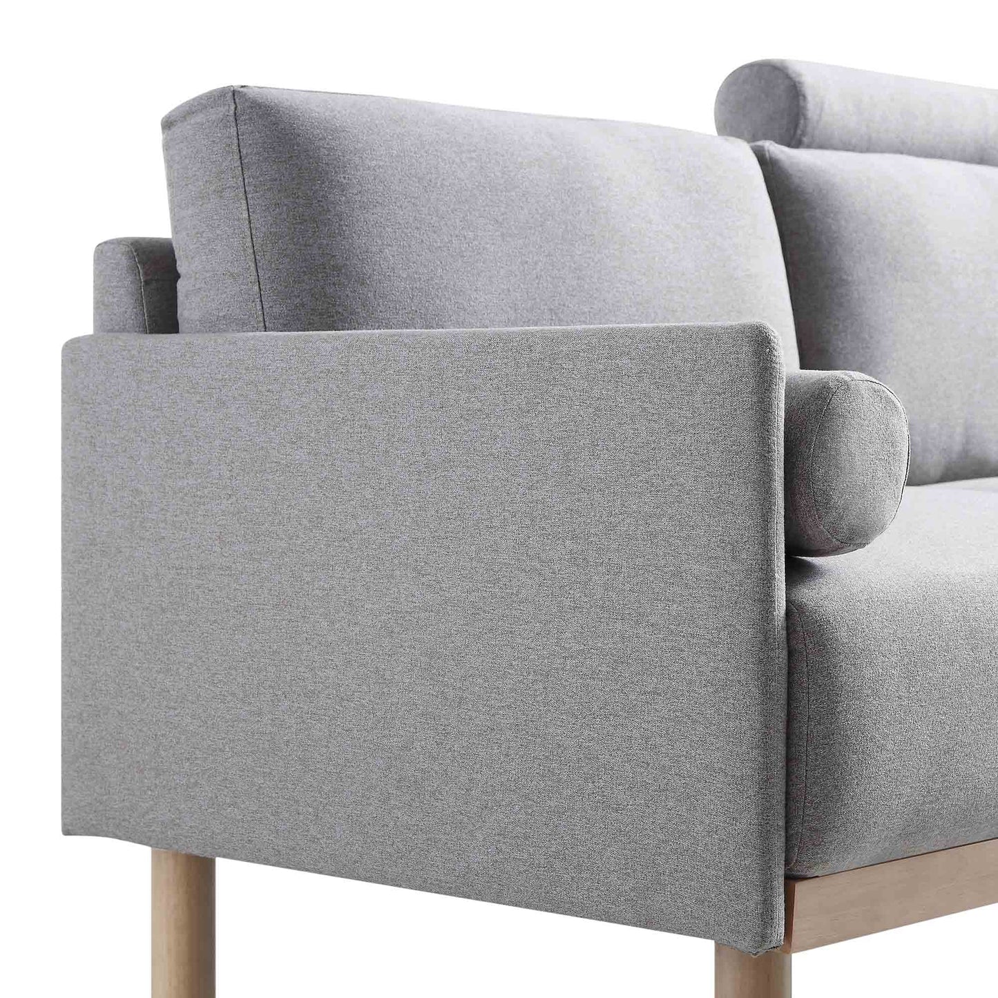 2-Seater Sofa in Timber Grey Marl Fabric