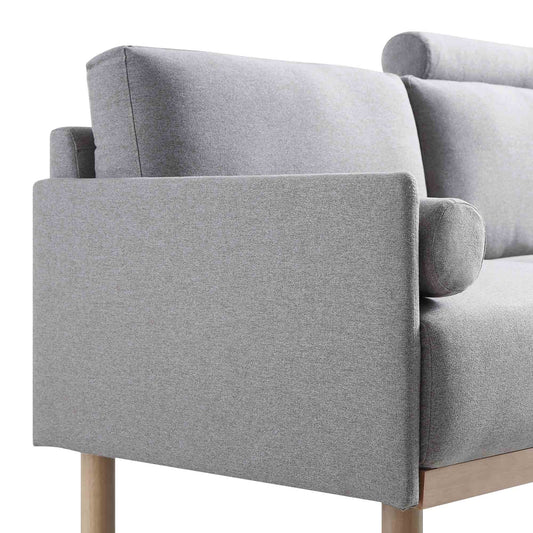 2-Seater Sofa in Timber Grey Marl Fabric