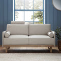 2-Seater Sofa in Timber Oatmeal Fabric