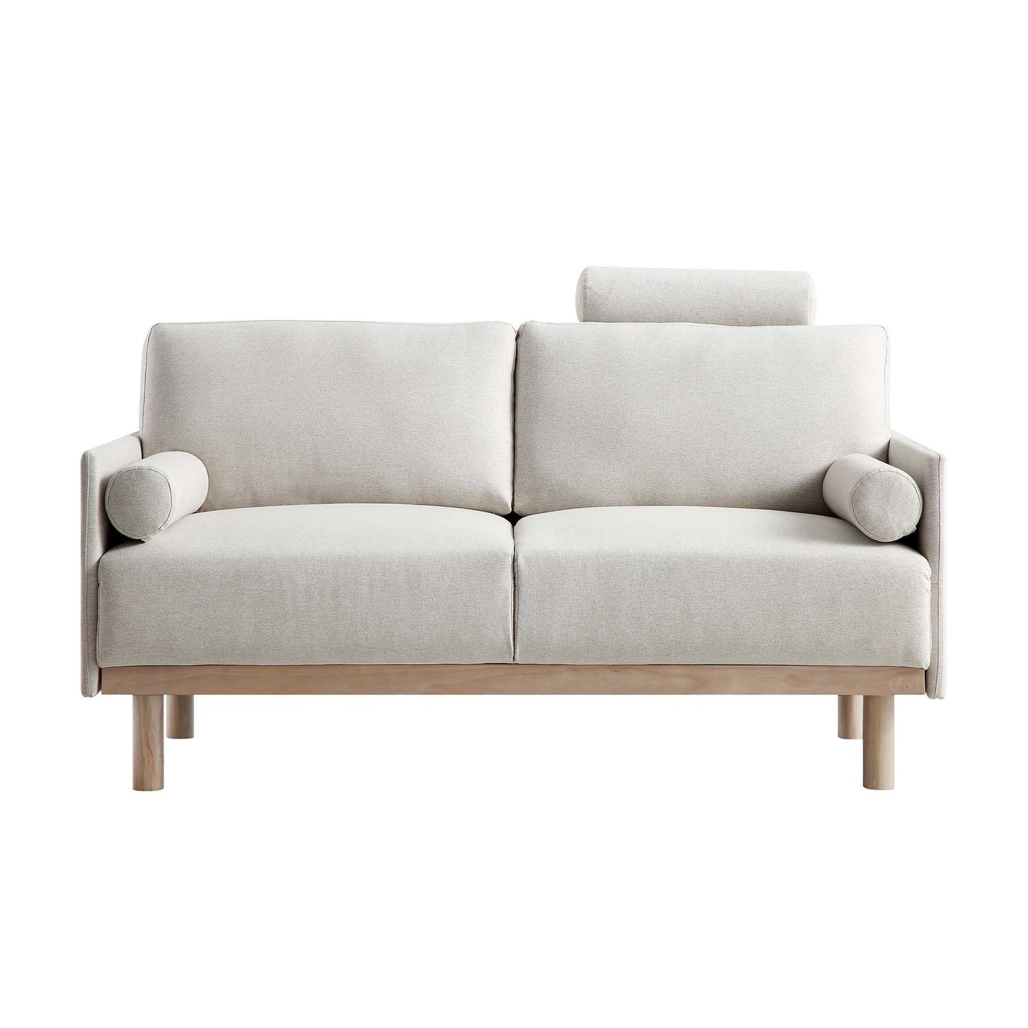 2-Seater Sofa in Timber Oatmeal Fabric