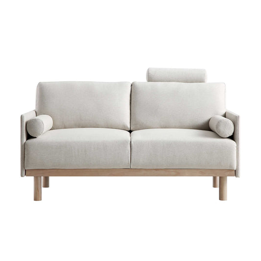 2-Seater Sofa in Timber Oatmeal Fabric