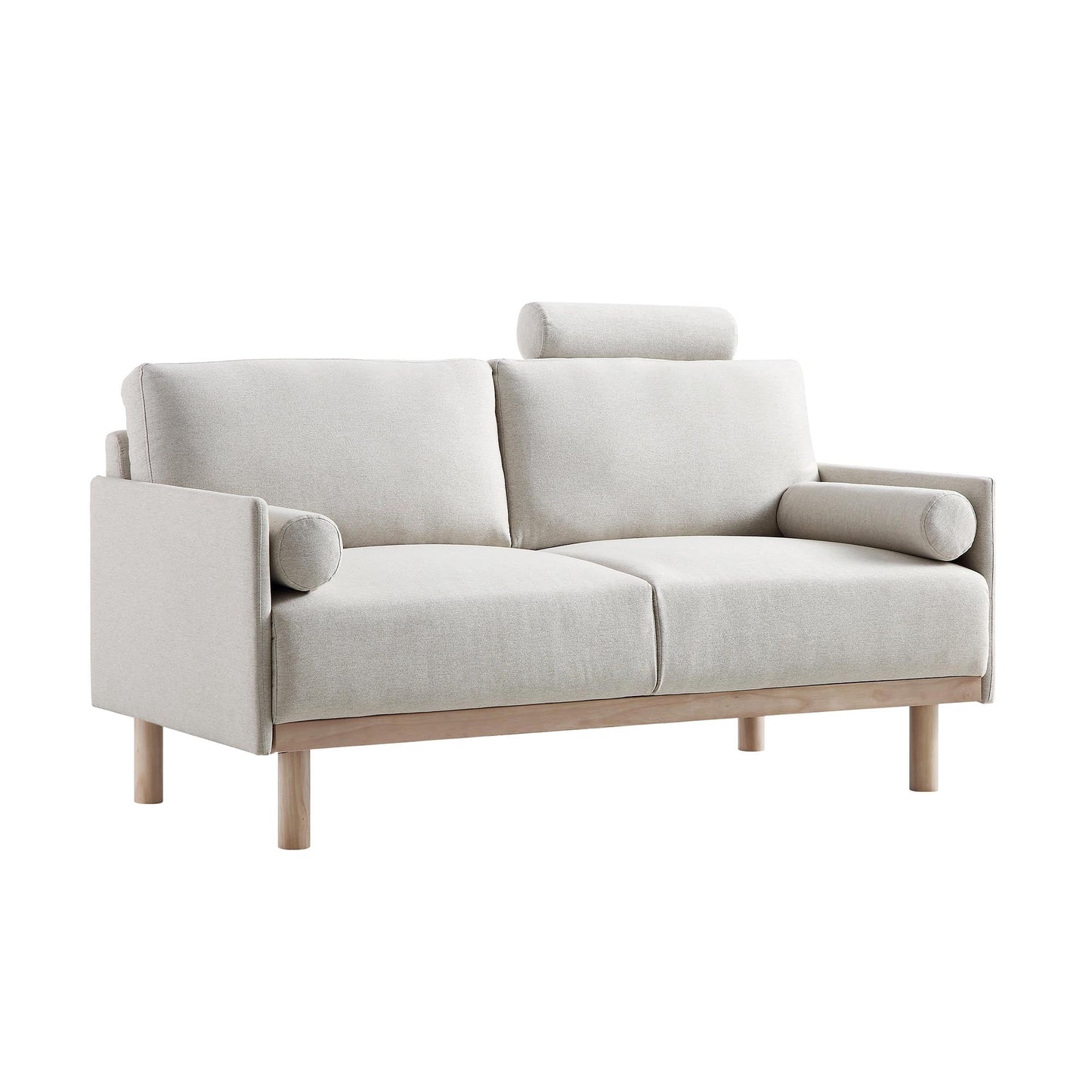 2-Seater Sofa in Timber Oatmeal Fabric