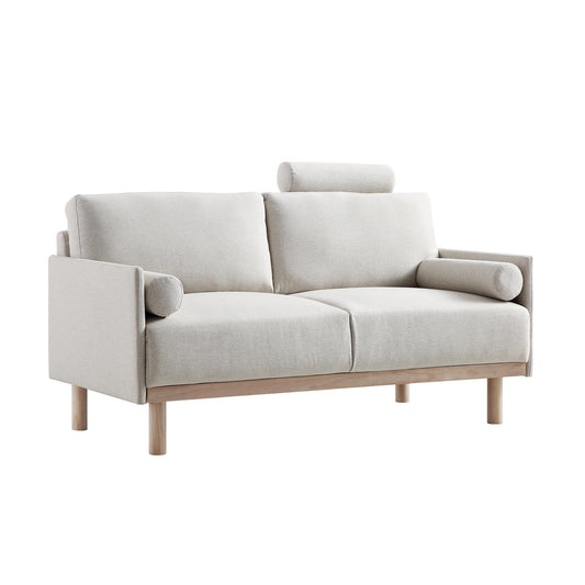2-Seater Sofa in Timber Oatmeal Fabric