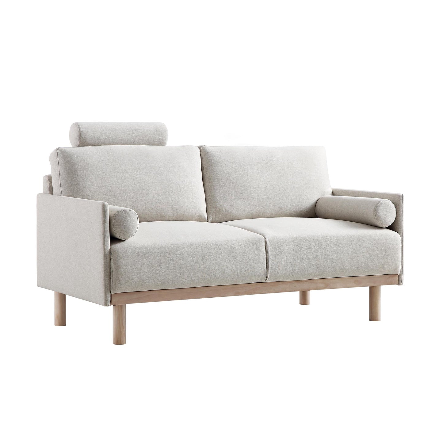 2-Seater Sofa in Timber Oatmeal Fabric