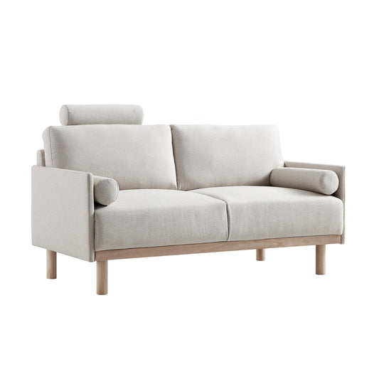 2-Seater Sofa in Timber Oatmeal Fabric