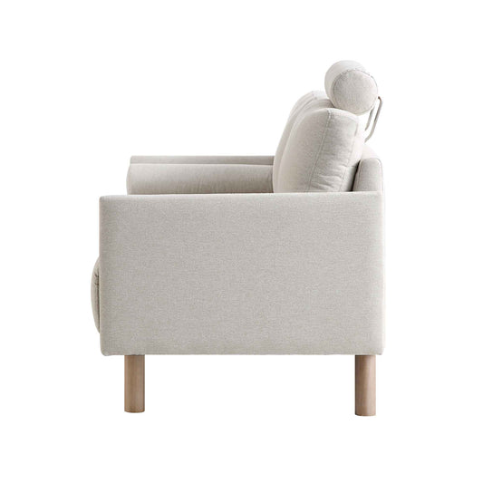 2-Seater Sofa in Timber Oatmeal Fabric