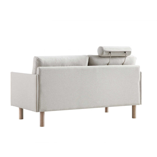 2-Seater Sofa in Timber Oatmeal Fabric