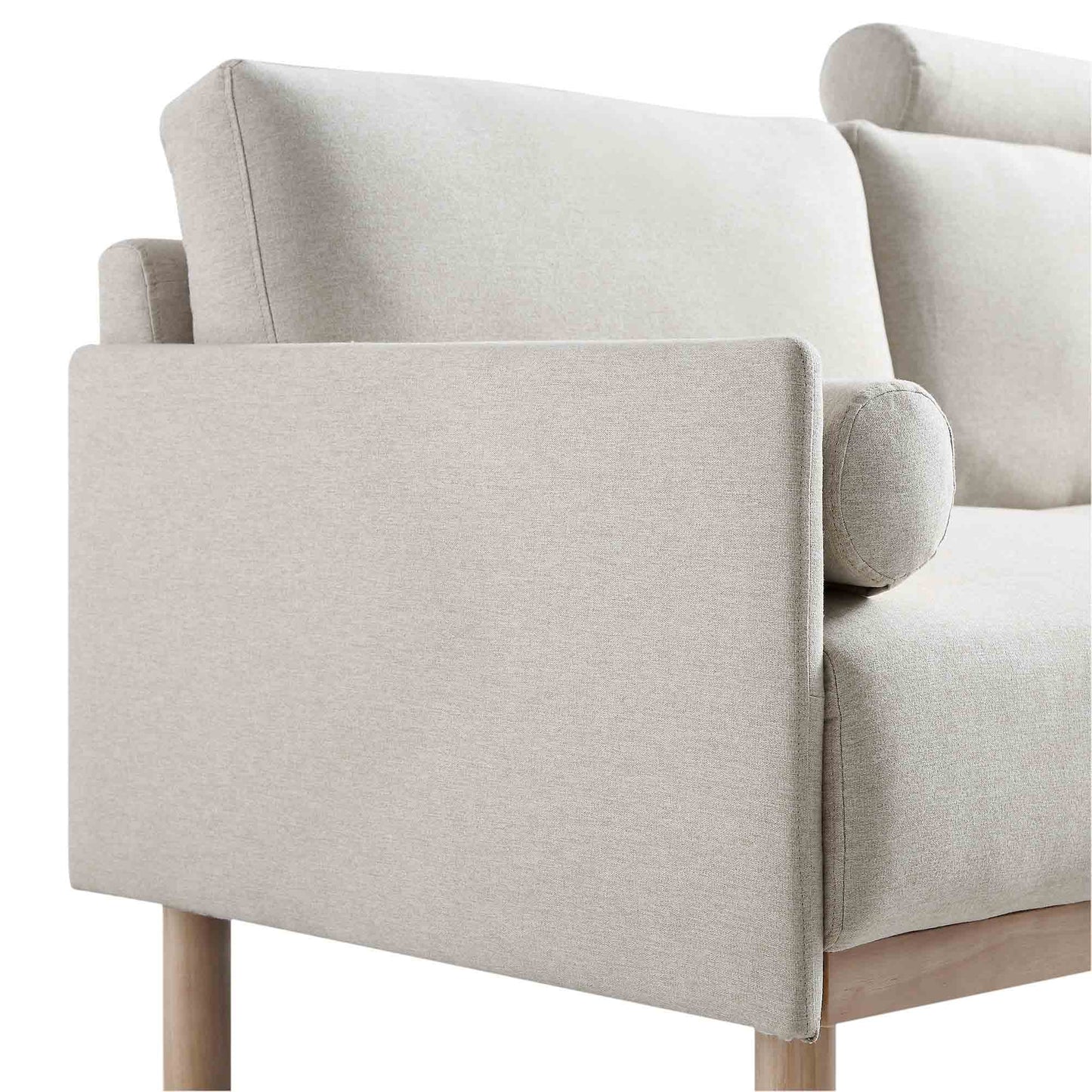 2-Seater Sofa in Timber Oatmeal Fabric