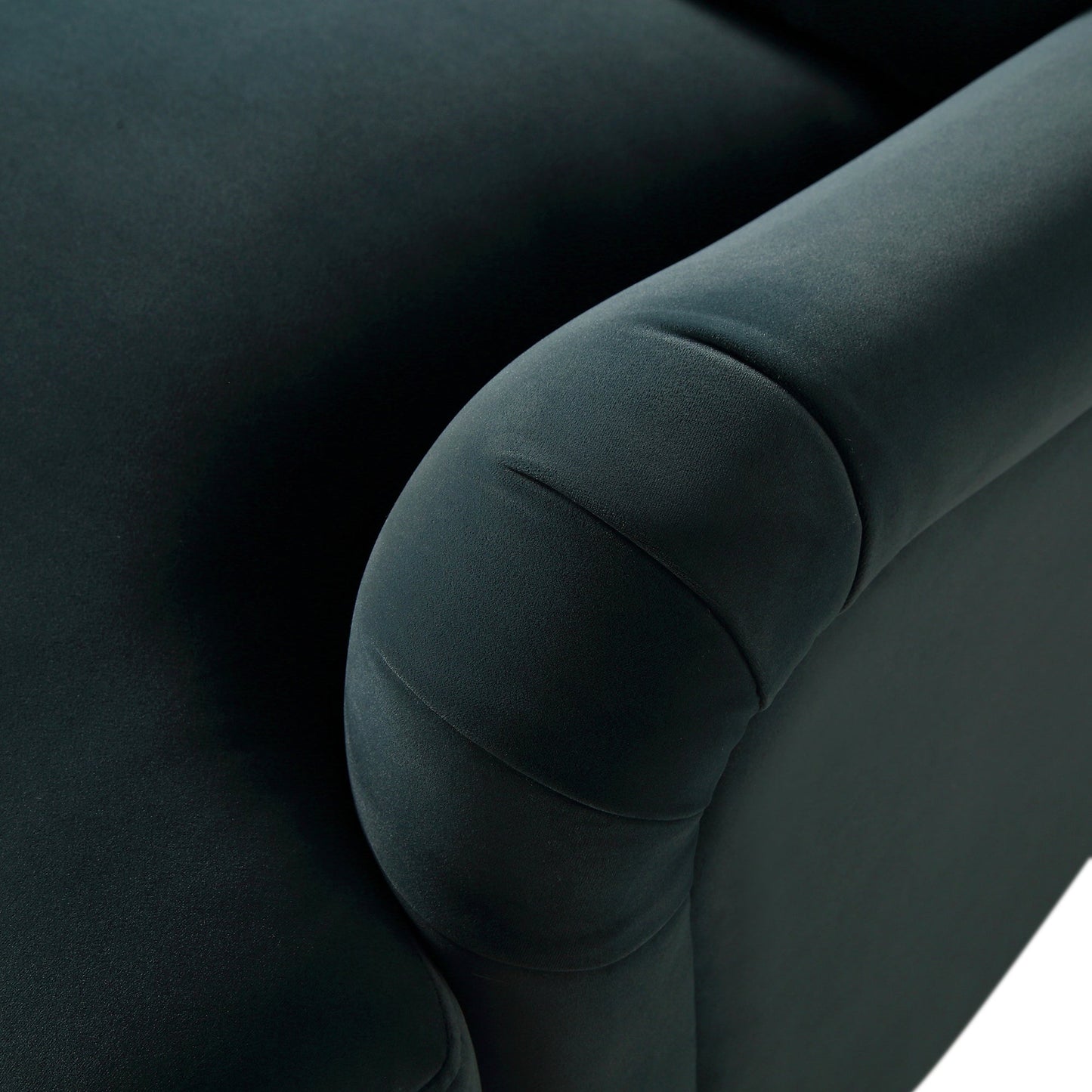 2-Seater Velvet Sofa in Aegean Blue with Sleek Lines