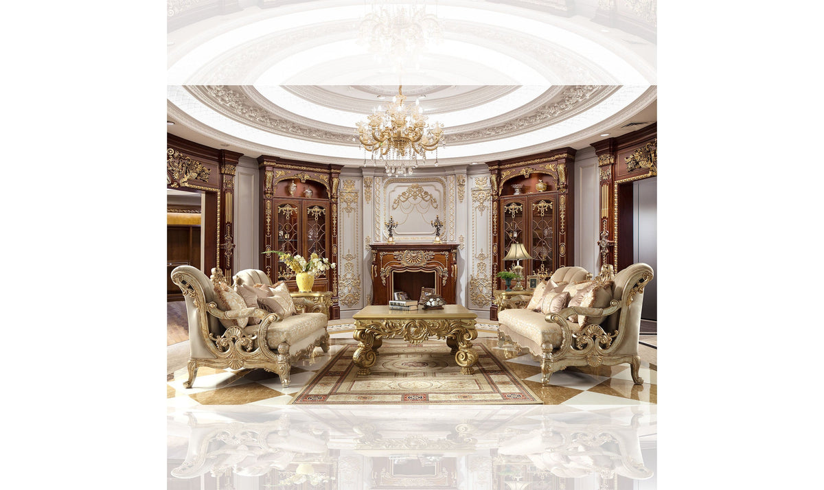 3-Seater Fabric Sofa in Beige with Modern Design