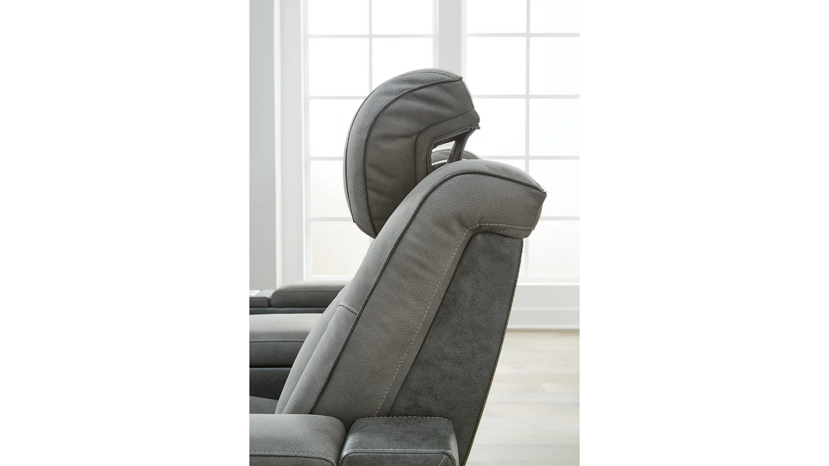 3-Seater Leather Power Reclining Sofa with Modern Heritage Design