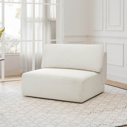 3-Seat Curved Modular Sofa with Generous Dimensions