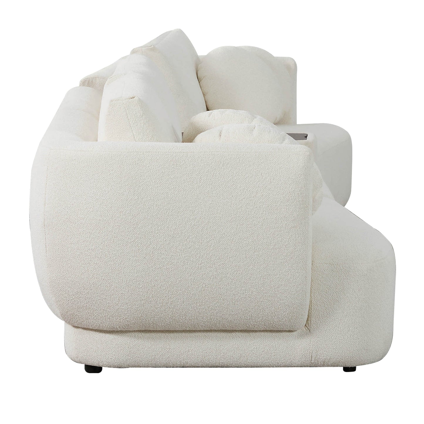 3-Seat Curved Modular Sofa with Generous Dimensions