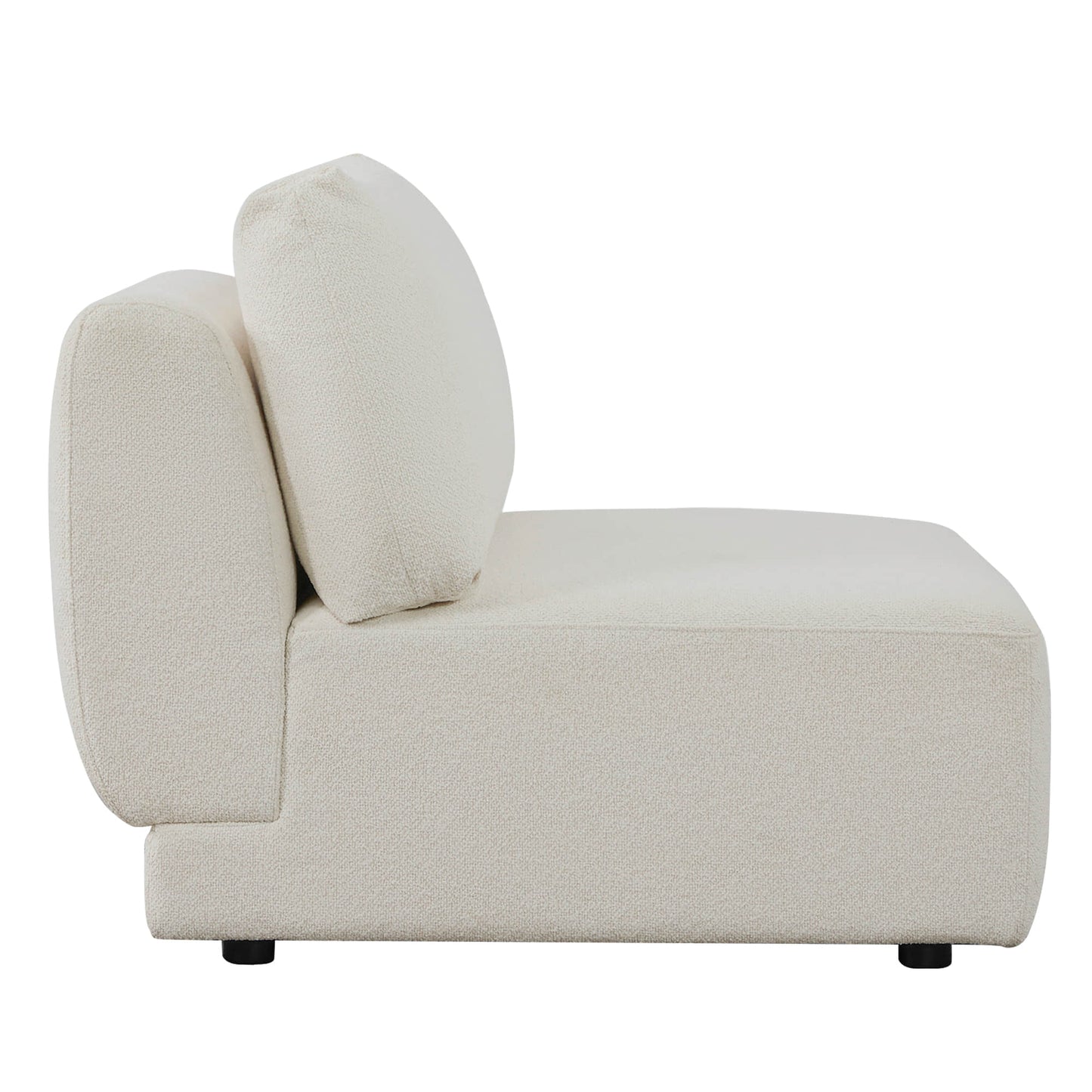 3-Seat Curved Modular Sofa with Generous Dimensions