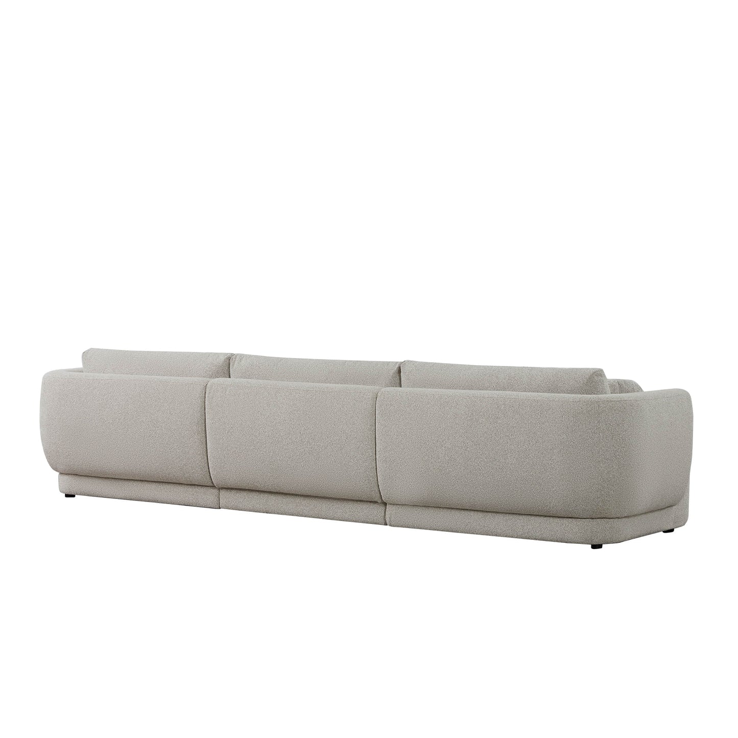 3-Seat Curved Modular Sofa with Generous Dimensions