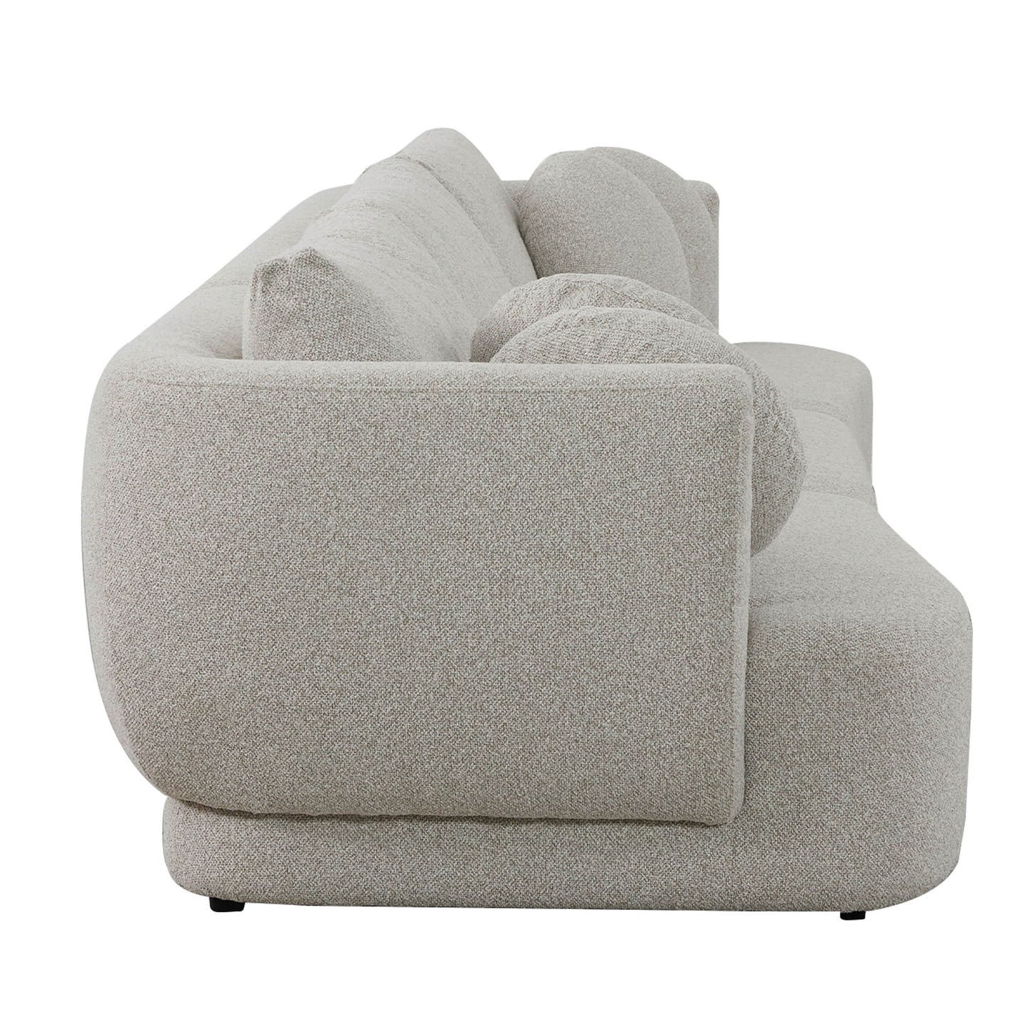 3-Seat Curved Modular Sofa with Generous Dimensions