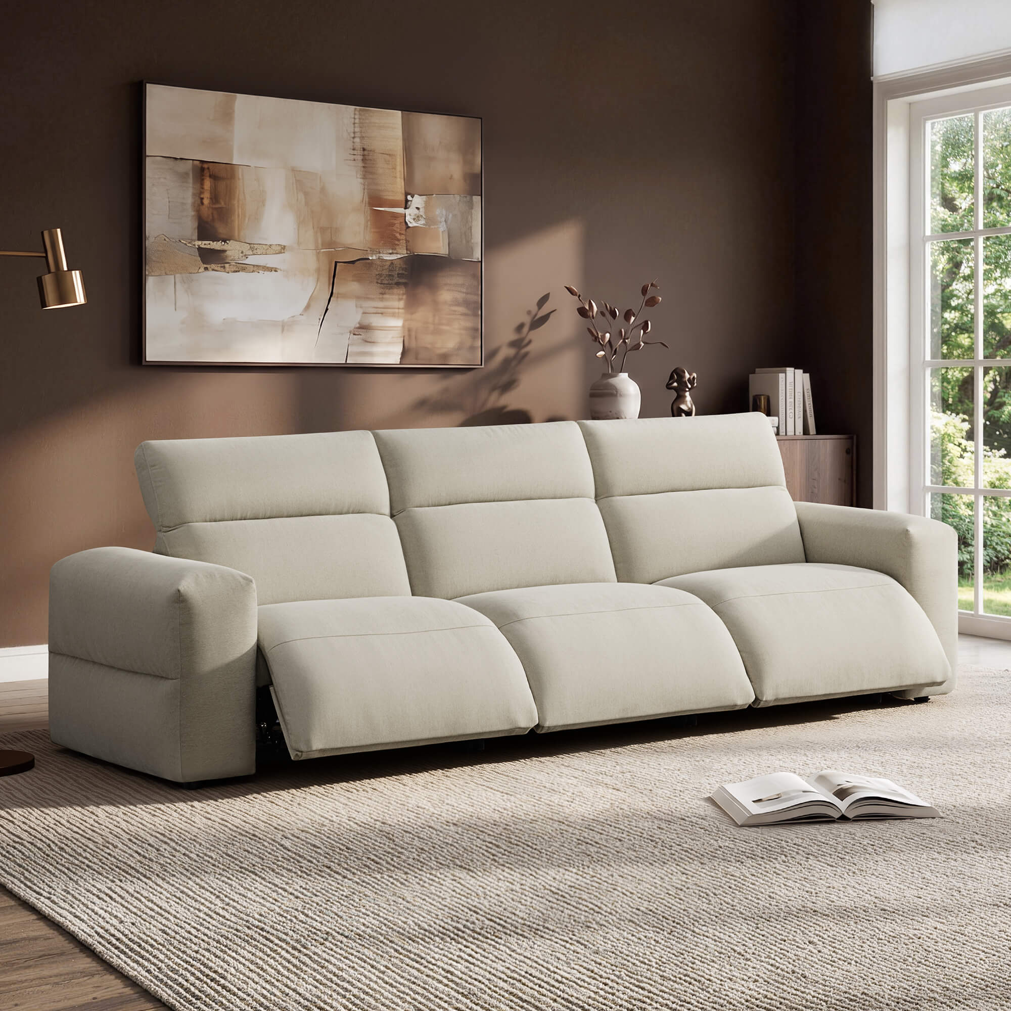 3-Seat Modular Power Reclining Sofa with Buttery-Soft Fabric