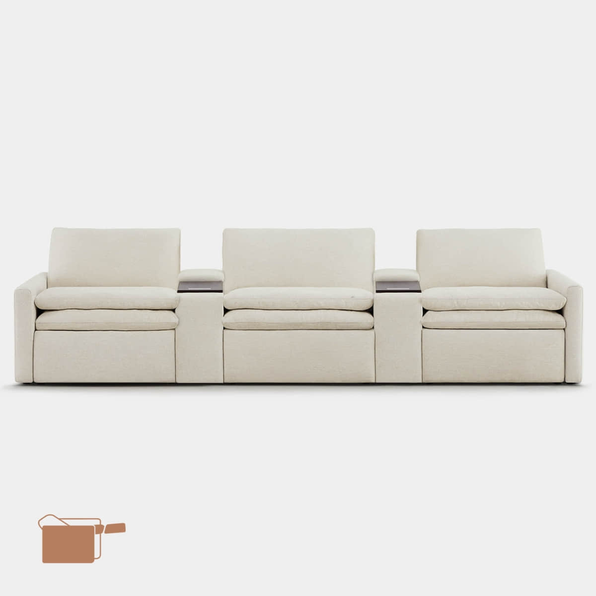 3-Seat Modular Reclining Sofa with Zero Gravity Feature