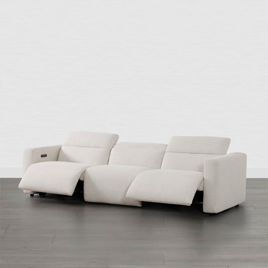 3-Seat Reclining Sectional Sofa with Power Headrest