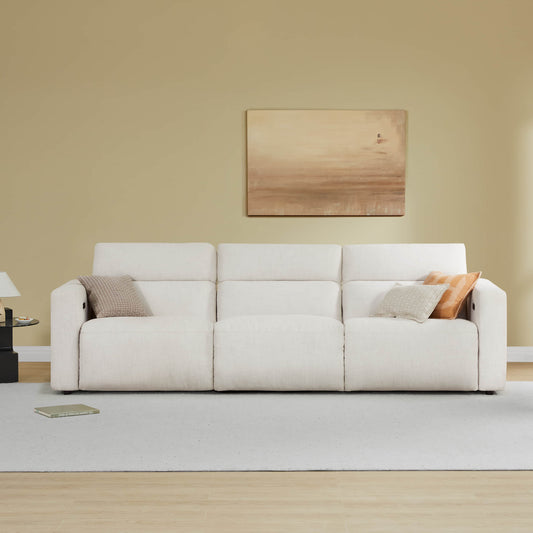 3-Seat Reclining Sectional Sofa with Power Headrest